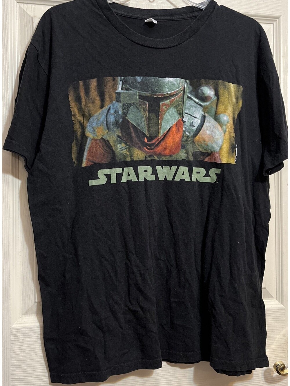 VTG Star Wars Movie Bubba Fett Black T-Shirt Tee Lucas Films Large Great Con.